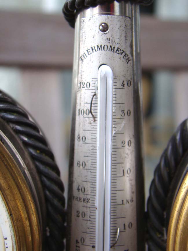 An antique anchor form Clock and Barometer Desk Compendium circa 1890 — image 4